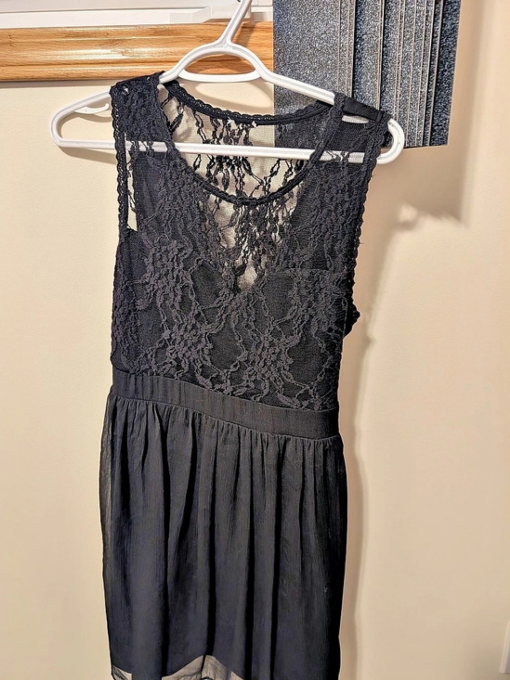 Black Lace Mini Dress Like New